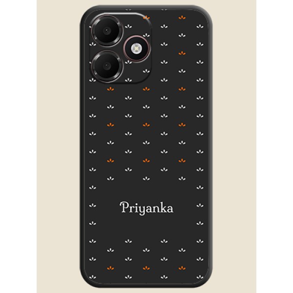 Simple Pattern With Custom Text On Space Black Custom Soft Matte Mobile Back Cover - OnePlus N6 Lite 4G