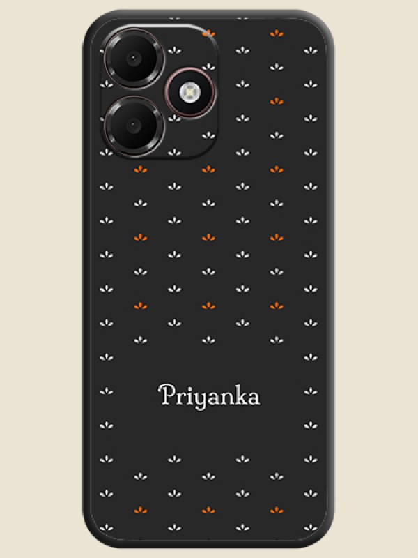 Simple Pattern With Custom Text On Space Black Custom Soft Matte Mobile Back Cover - OnePlus N6 Lite 4G