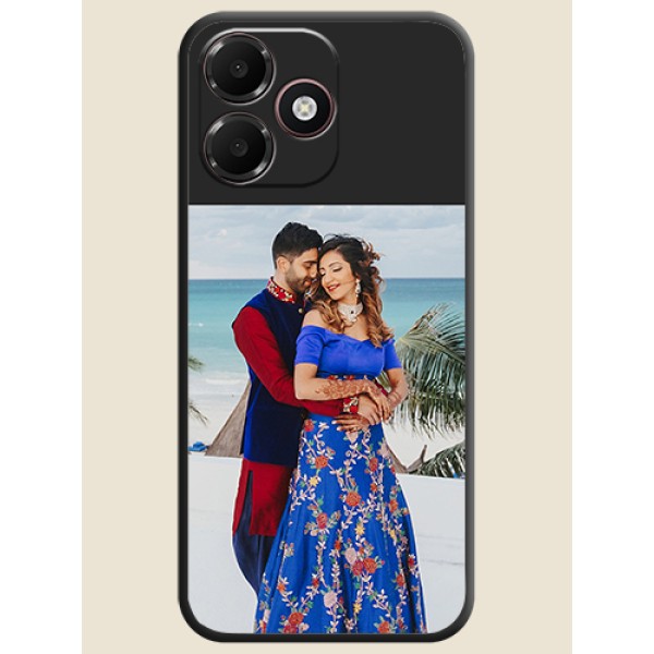 Image Upload With Space Black Color On Custom Soft Matte Mobile Back Cover - OnePlus N6 Lite 4G