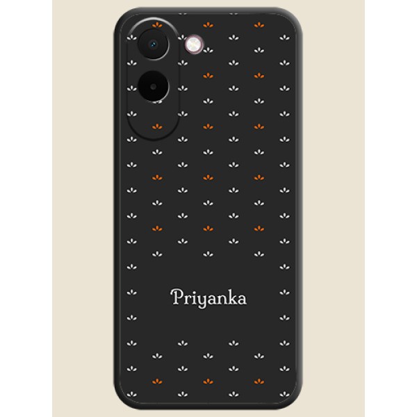 Simple Pattern With Custom Text On Space Black Custom Soft Matte Mobile Back Cover - OnePlus N6x 5G
