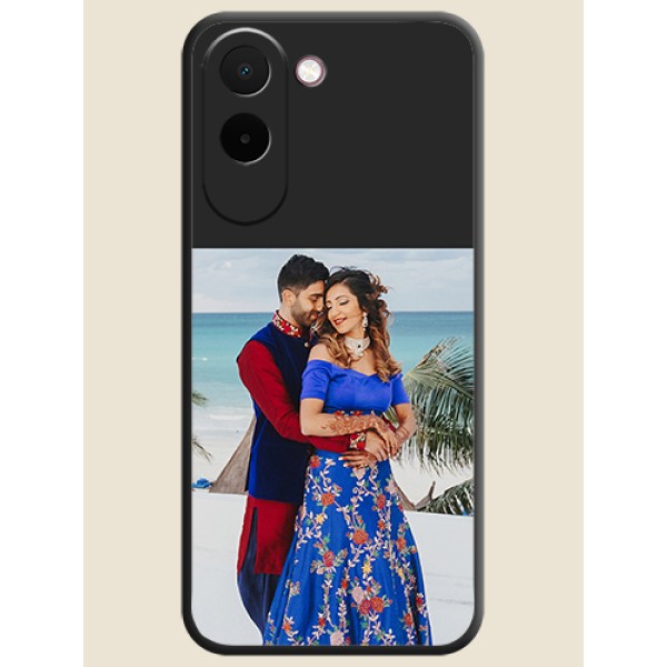 Image Upload With Space Black Color On Custom Soft Matte Mobile Back Cover - OnePlus N6x 5G
