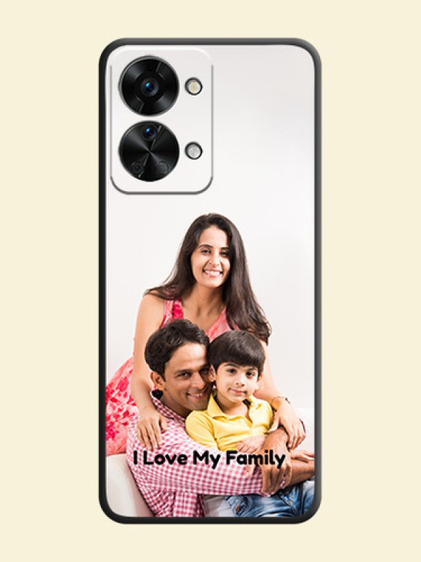 Full Single Pic Upload With Text On Space Black Personalized Soft Matte Phone Covers -Oneplus Nord 2T 5G