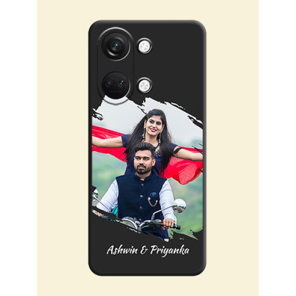 Grunge Brush Strokes - Photo on Space Black Soft Matte Back Cover - OnePlus Nord 3 5G