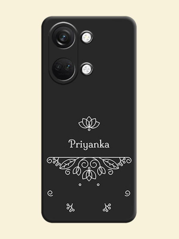 Lotus Garden Custom Text On Space Black Personalized Soft Matte Phone Covers - OnePlus Nord 3 5G