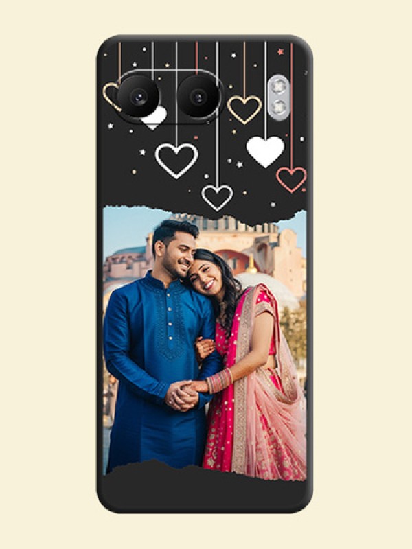Love Hangings with Splash Wave Picture On Space Black Custom Soft Matte Mobile Back Cover - Nord 4 5G