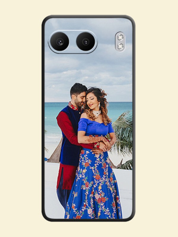 Full Single Pic Upload On Space Black Custom Soft Matte Mobile Back Cover - Nord 4 5G
