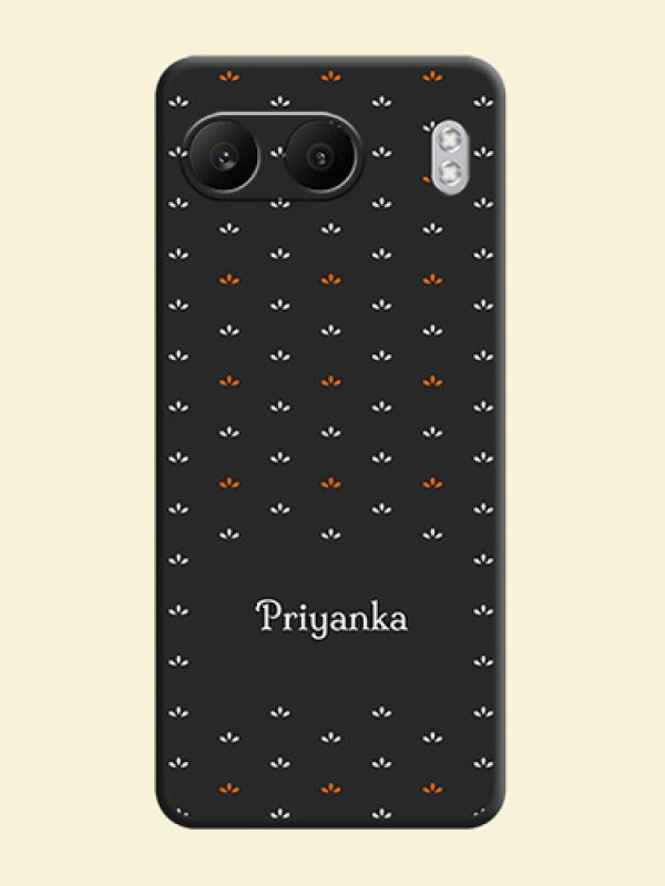 Simple Pattern With Custom Text On Space Black Custom Soft Matte Mobile Back Cover - Nord 4 5G