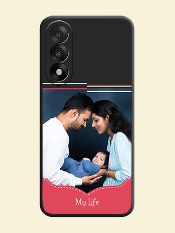 Classic Plain Design with Name On Space Black Custom Soft Matte Mobile Back Cover - OnePlus Nord 5 5G