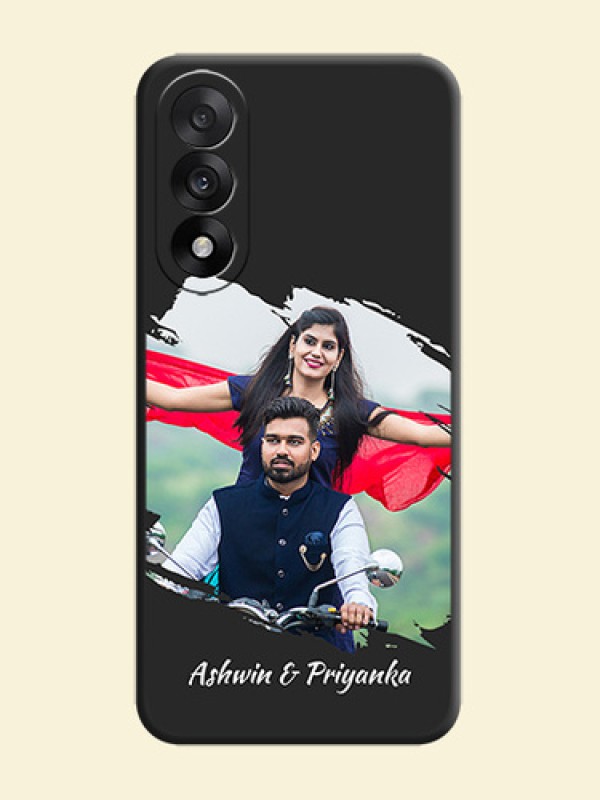 Grunge Brush Strokes on Photo On Space Black Custom Soft Matte Mobile Back Cover - OnePlus Nord 5 5G