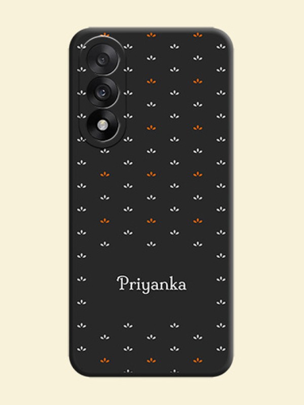 Simple Pattern With Custom Text On Space Black Custom Soft Matte Mobile Back Cover - OnePlus Nord 5 5G
