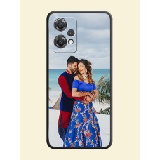 Full Single Pic Upload On Space Black Personalized Soft Matte Phone Covers -Oneplus Nord Ce 2 Lite 5G