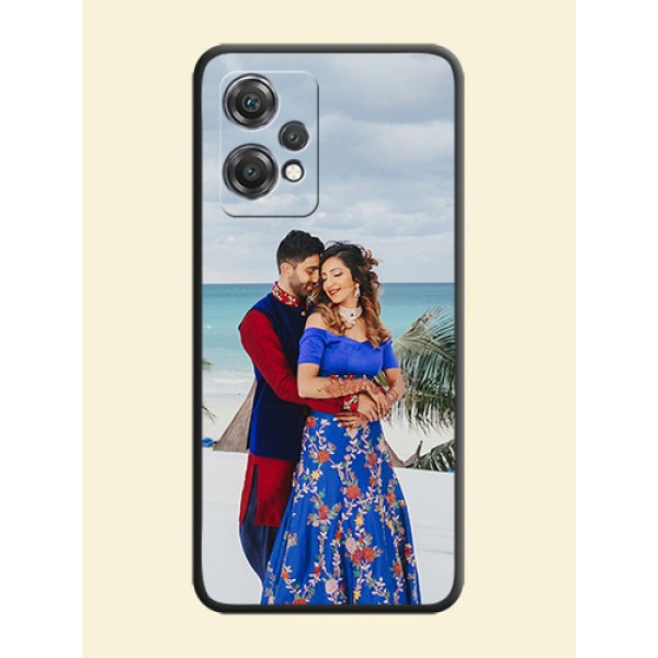 Full Single Pic Upload On Space Black Personalized Soft Matte Phone Covers -Oneplus Nord Ce 2 Lite 5G