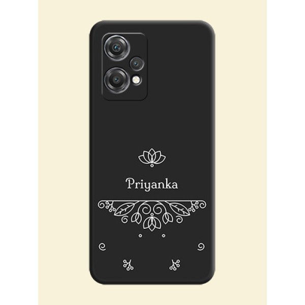 Lotus Garden Custom Text On Space Black Personalized Soft Matte Phone Covers -Oneplus Nord Ce 2 Lite 5G