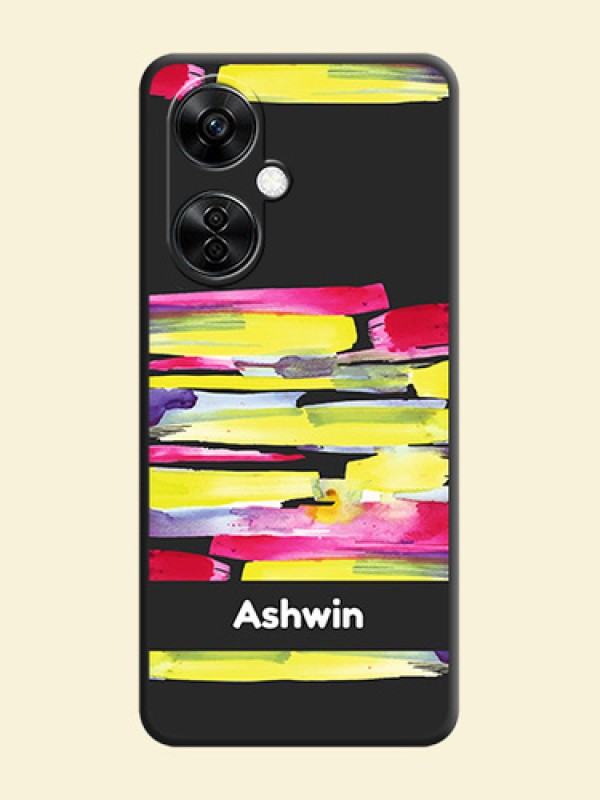 Brush Coloured on Space Black Personalized Soft Matte Phone Covers - Nord CE 3 Lite 5G