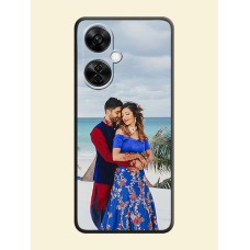 Full Single Pic Upload On Space Black Personalized Soft Matte Phone Covers -Oneplus Nord Ce 3 Lite 5G
