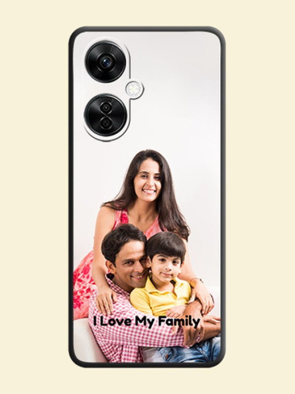 Full Single Pic Upload With Text On Space Black Personalized Soft Matte Phone Covers -Oneplus Nord Ce 3 Lite 5G