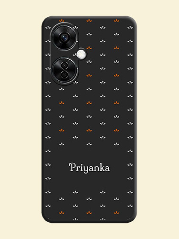 Simple Pattern With Custom Text On Space Black Personalized Soft Matte Phone Covers -Oneplus Nord Ce 3 Lite 5G