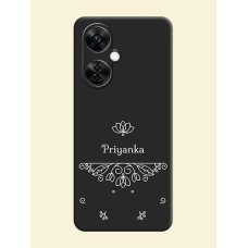 Lotus Garden Custom Text On Space Black Personalized Soft Matte Phone Covers -Oneplus Nord Ce 3 Lite 5G