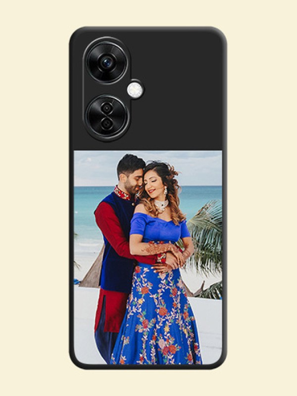 Image Upload With Space Black Color On Custom Soft Matte Mobile Back Cover - OnePlus Nord Ce 3 Lite 5G