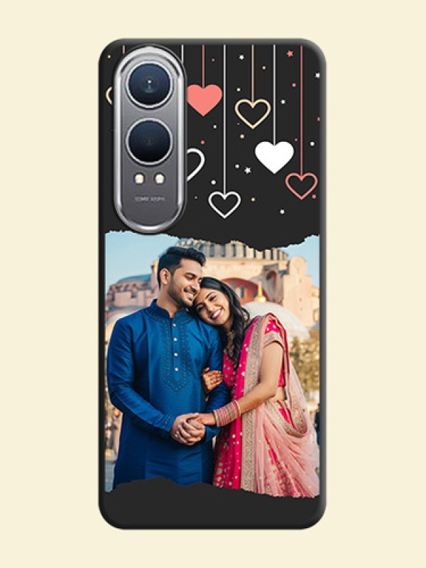 Love Hangings with Splash Wave Picture On Space Black Custom Soft Matte Mobile Back Cover - OnePlus Nord CE 4 Lite 5G