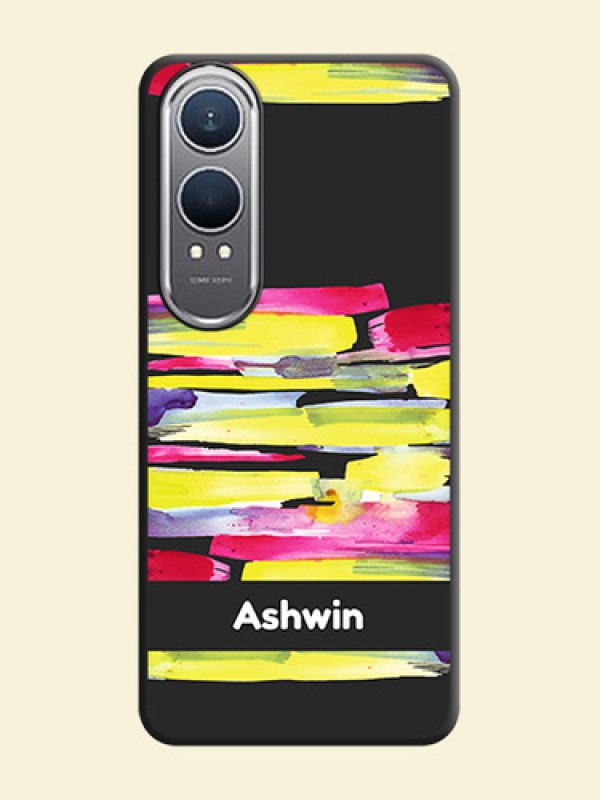 Brush Coloured On Space Black Custom Soft Matte Mobile Back Cover - OnePlus Nord CE 4 Lite 5G