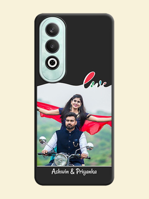 Fall in Love Pattern with Picture - Photo on Space Black Soft Matte Mobile Case - OnePlus Nord CE 4