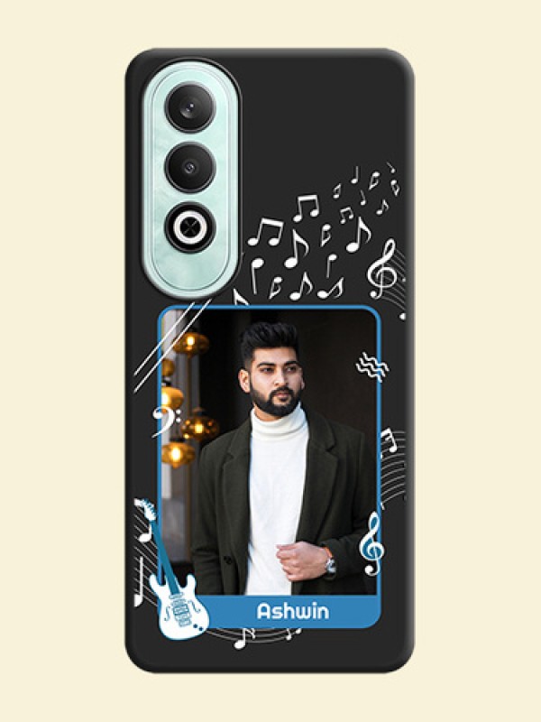 Musical Theme Design with Text - Photo on Space Black Soft Matte Mobile Case - OnePlus Nord CE 4