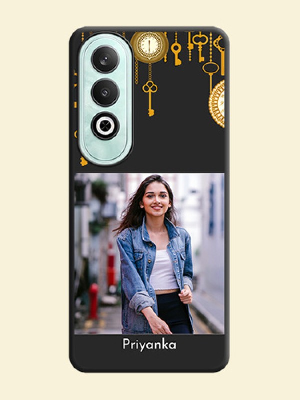 Decorative Design with Text on Space Black Custom Soft Matte Back Cover - OnePlus Nord CE 4