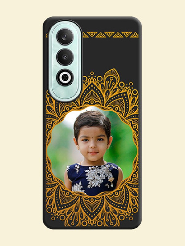 Round Image with Floral Design - Photo on Space Black Soft Matte Mobile Cover - OnePlus Nord CE 4