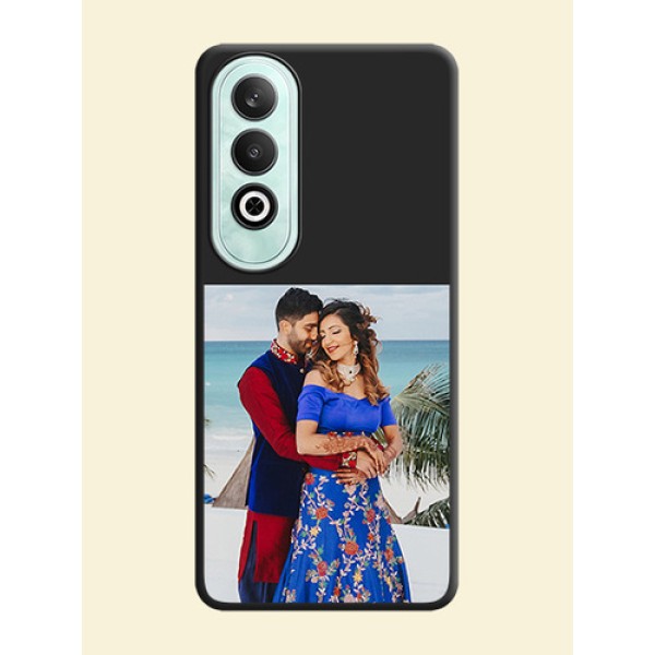 Image Upload With Space Black Color On Custom Soft Matte Mobile Back Cover - OnePlus Nord Ce 4
