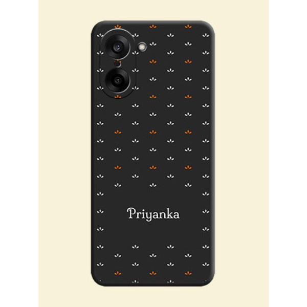 Simple Pattern With Custom Text On Space Black Custom Soft Matte Mobile Back Cover - OnePlus Nord CE 5 5G