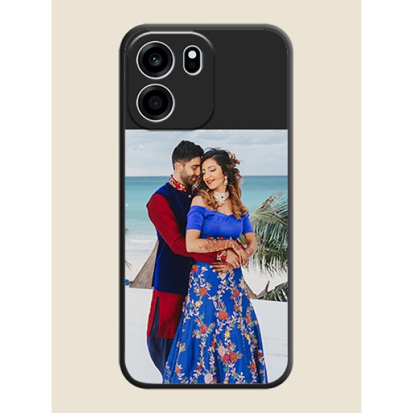 Image Upload With Space Black Color On Custom Soft Matte Mobile Back Cover - Oneplus Nord CE 6 5G