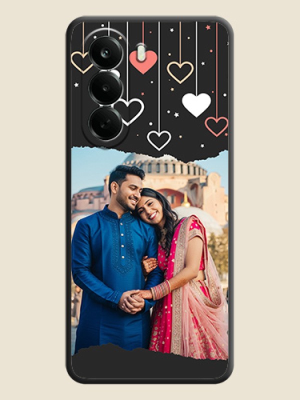Love Hangings with Splash Wave Picture On Space Black Custom Soft Matte Mobile Back Cover - Oneplus Nord CE 6 Lite 5G