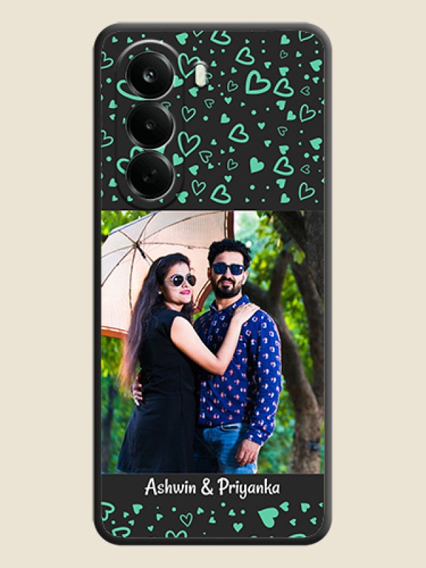 Sea Green Indefinite Love Pattern on Photo On Space Black Custom Soft Matte Mobile Back Cover - Oneplus Nord CE 6 Lite 5G