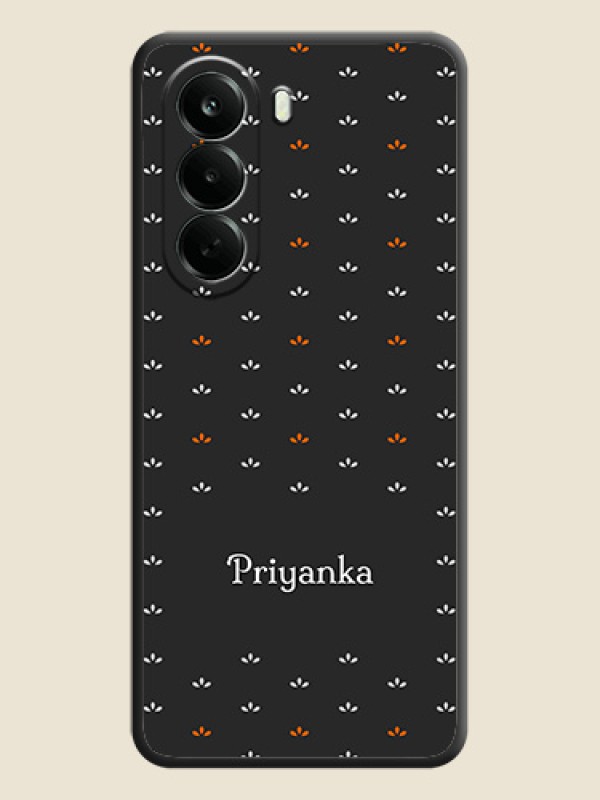 Simple Pattern With Custom Text On Space Black Custom Soft Matte Mobile Back Cover - Oneplus Nord CE 6 Lite 5G