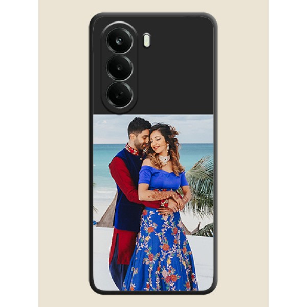 Image Upload With Space Black Color On Custom Soft Matte Mobile Back Cover - Oneplus Nord CE 6 Lite 5G
