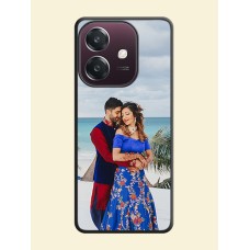 Full Single Pic Upload On Space Black Custom Soft Matte Mobile Back Cover - Oppo A3 5G