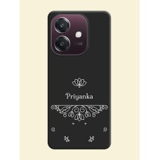 Lotus Garden Custom Text On Space Black Custom Soft Matte Mobile Back Cover - Oppo A3 5G