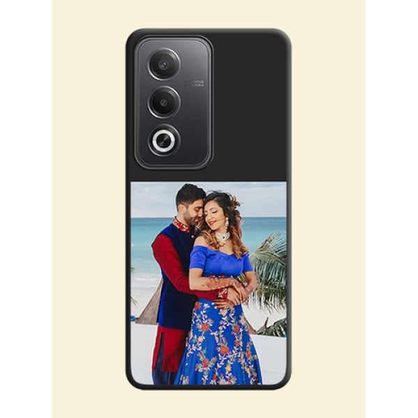 Image Upload With Space Black Color On Custom Soft Matte Mobile Back Cover - Oppo A3 Pro 5G