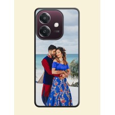 Full Single Pic Upload On Space Black Custom Soft Matte Mobile Back Cover - Oppo A3X 4G