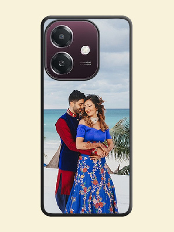 Full Single Pic Upload On Space Black Custom Soft Matte Mobile Back Cover - Oppo A3X 4G