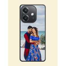 Full Single Pic Upload On Space Black Custom Soft Matte Mobile Back Cover - Oppo A3X 5G
