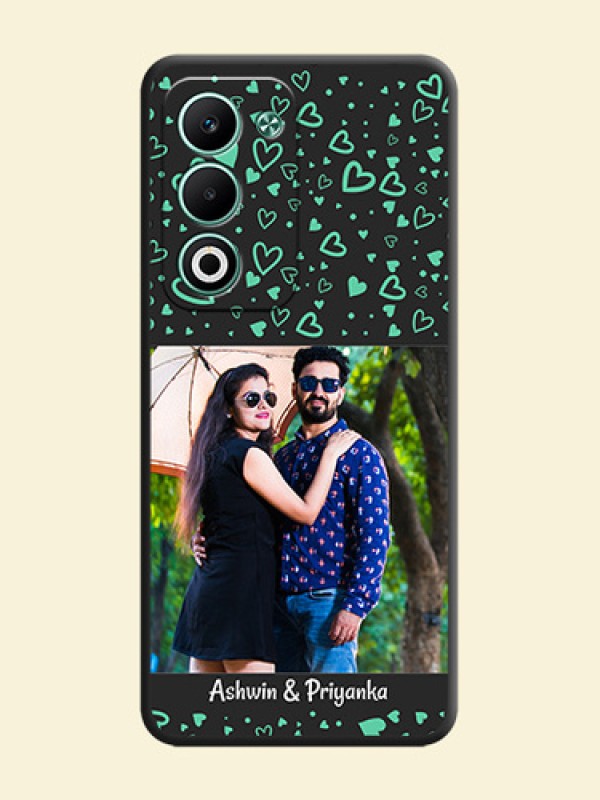 Sea Green Indefinite Love Pattern on Photo On Space Black Custom Soft Matte Mobile Back Cover - Oppo A5 5G