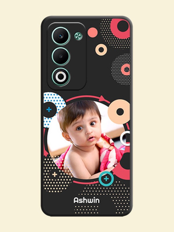 Multicoloured Round Image On Space Black Custom Soft Matte Mobile Back Cover - Oppo A5 5G