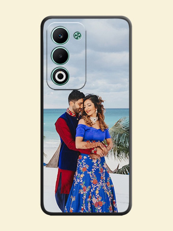 Full Single Pic Upload On Space Black Custom Soft Matte Mobile Back Cover - Oppo A5 5G