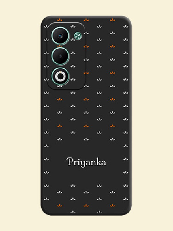 Simple Pattern With Custom Text On Space Black Custom Soft Matte Mobile Back Cover - Oppo A5 5G