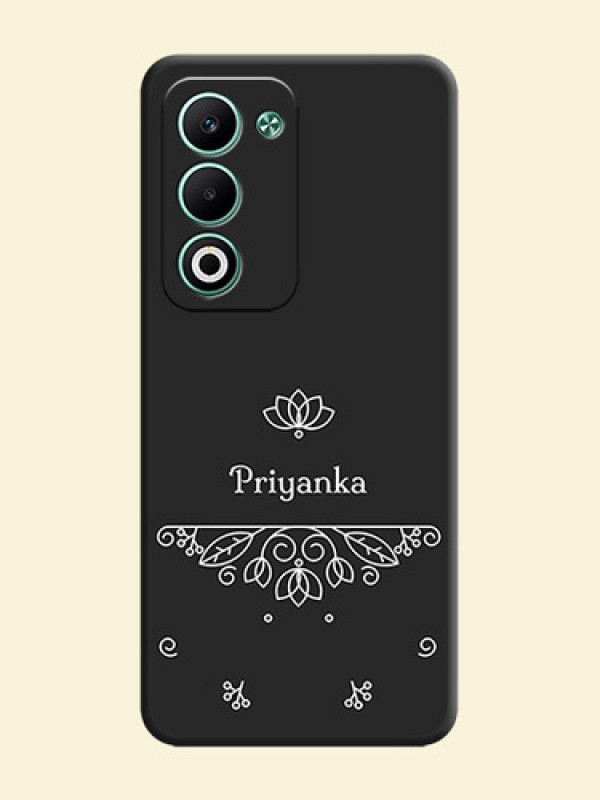 Lotus Garden Custom Text On Space Black Custom Soft Matte Mobile Back Cover - Oppo A5 5G