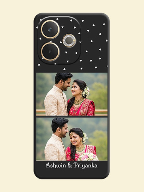 Miniature Love Symbols with Name On Space Black Custom Soft Matte Mobile Back Cover - Oppo A5 Pro 5G