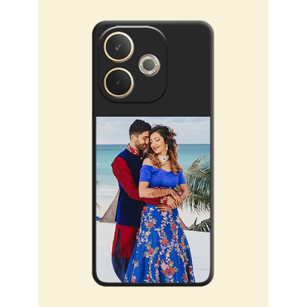 Image Upload With Space Black Color On Custom Soft Matte Mobile Back Cover - Oppo A5 Pro 5G
