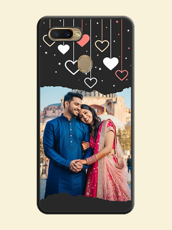 Love Hangings with Splash Wave Picture on Space Black Custom Soft Matte Phone Back Cover - Oppo A5s